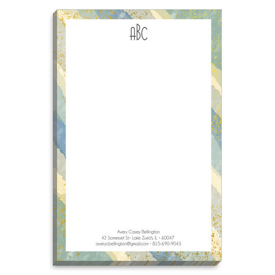 Blue and Gold Geo Speckled Notepads